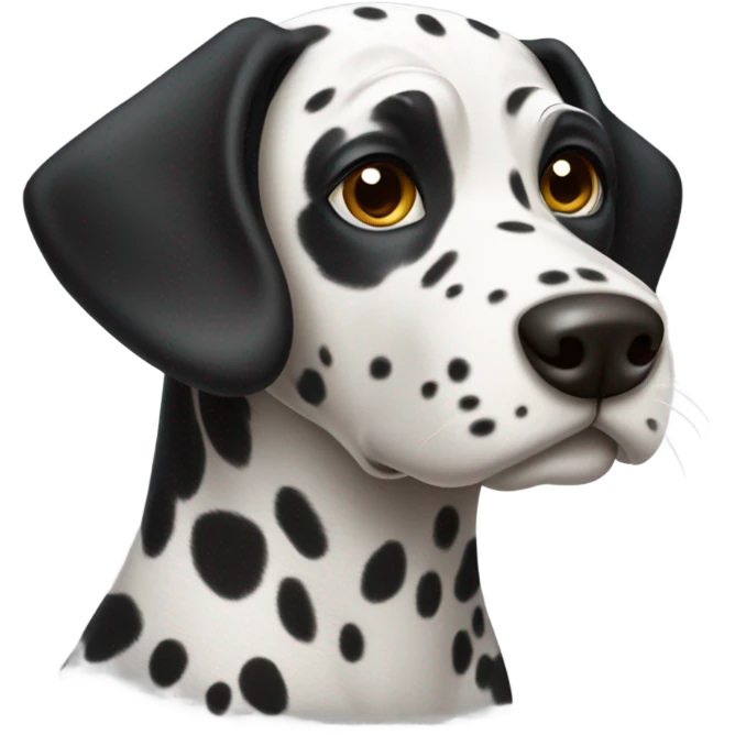 a dark brun dalmatien emoji