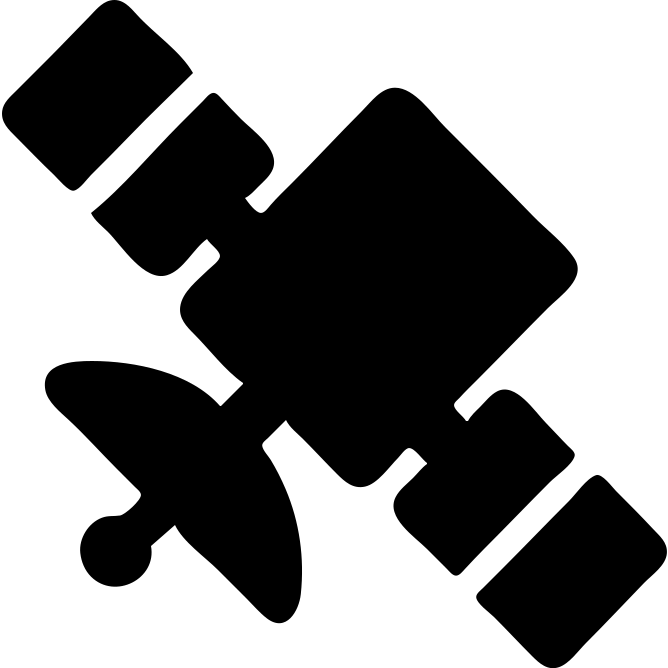 satellite icon, filled solid style emoji