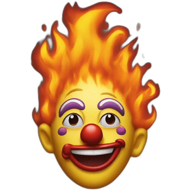Clown on fire emoji