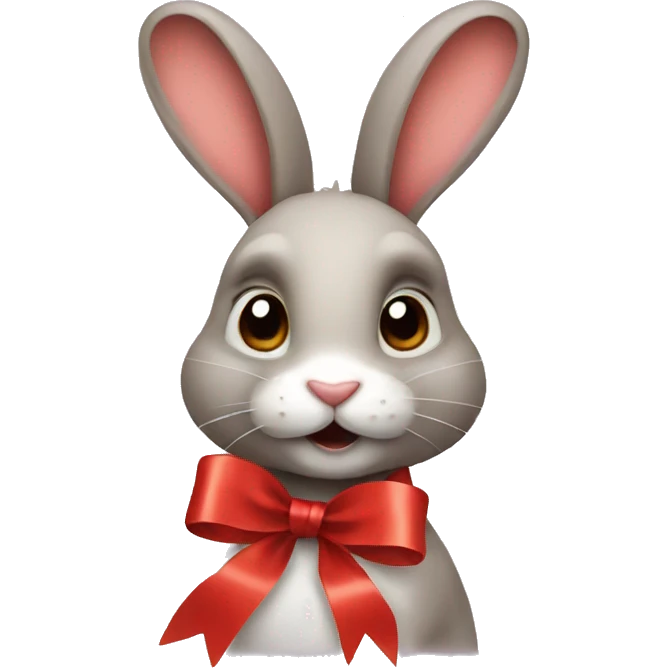 rabbit with ribbon emoji