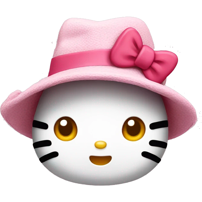 hello kitty with a hat emoji