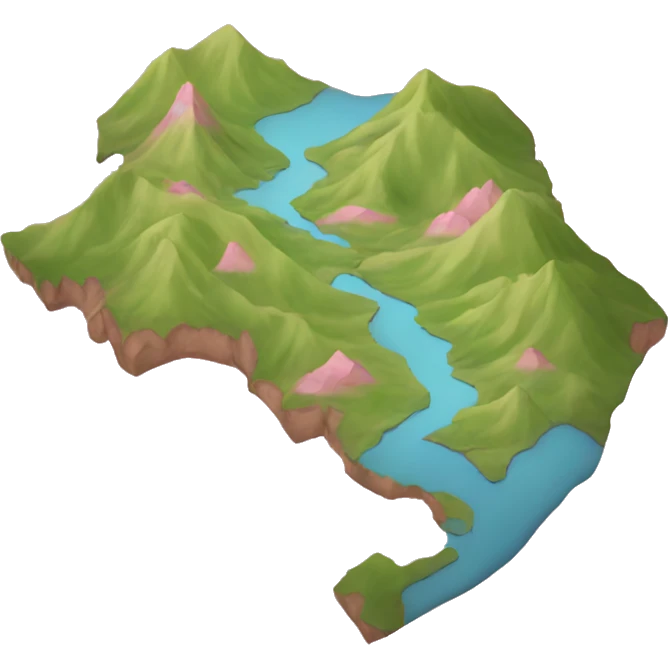 Pink geography map emoji