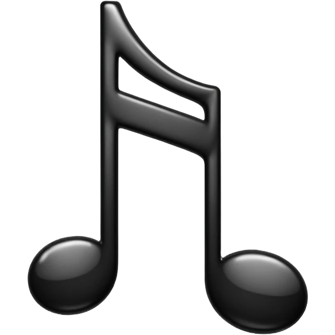 black music note emoji