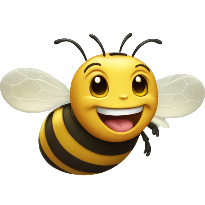 Bee laughing  emoji