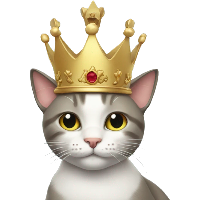 Cat with a crown emoji