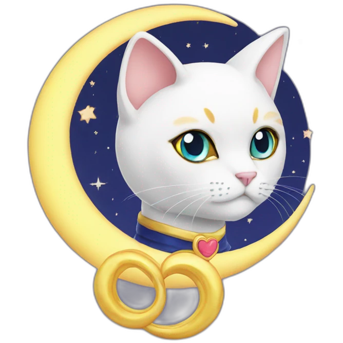 cat moon sailor moon emoji