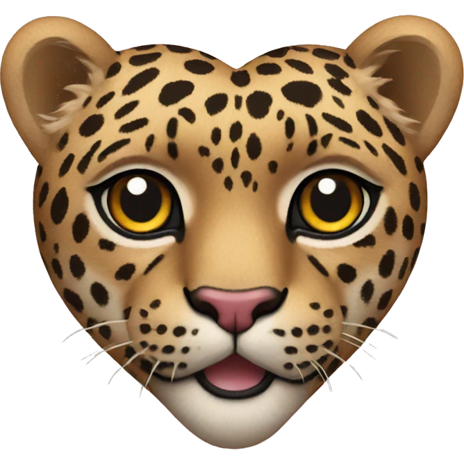 Heart with leopard emoji