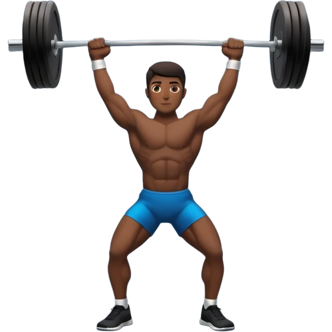 silhouette lifting a light barbell emoji
