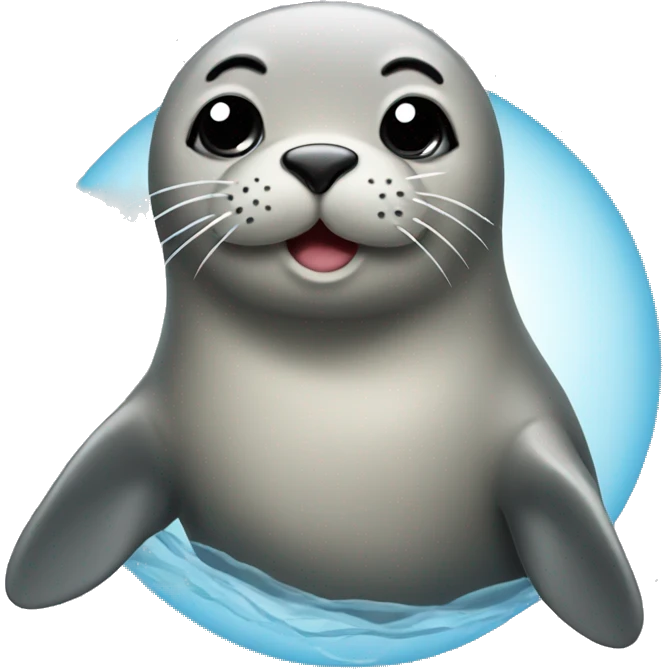 Seal with hearts emoji