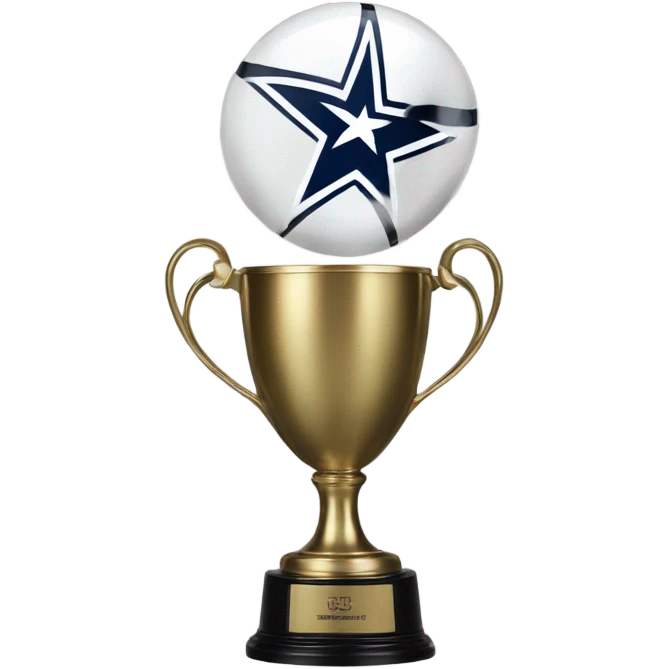 Spurs logo on a trophy emoji