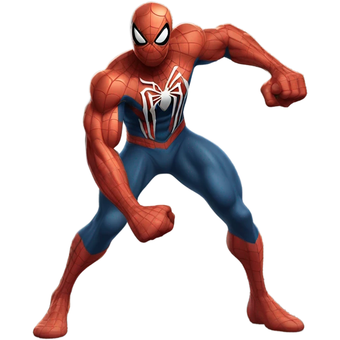 Buff spider man with blade on his fists emoji