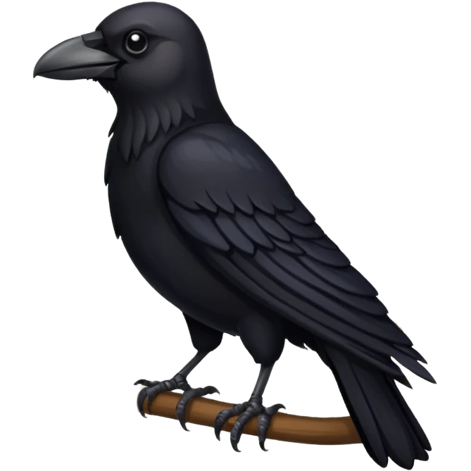 crow emblem with weat emoji