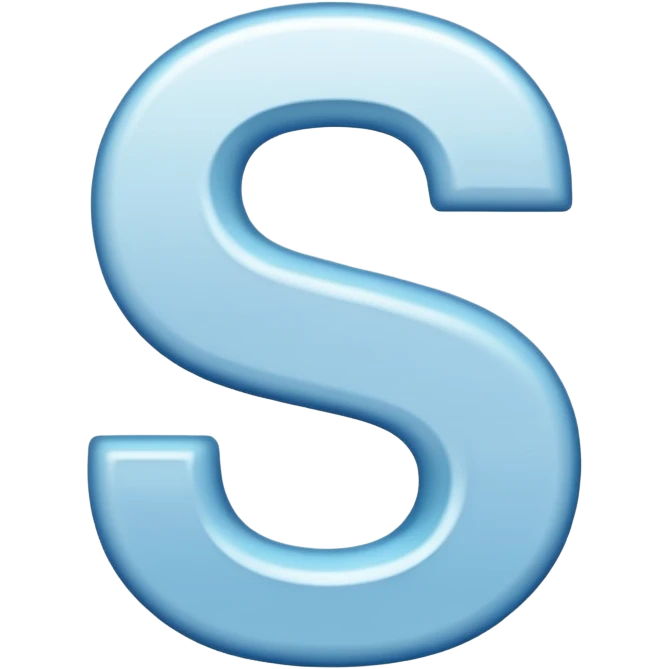 White letter "S" emoji