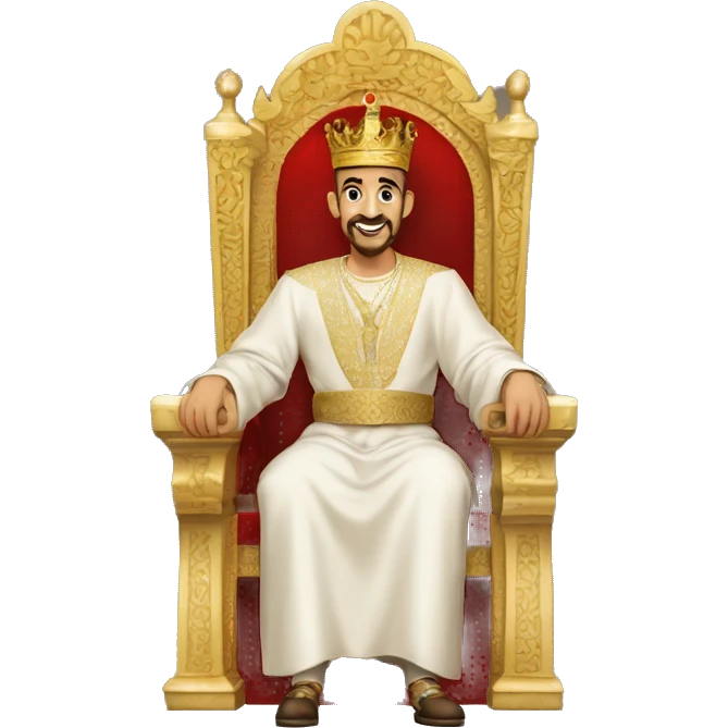 king of morocco mohammed the sixth on a throne emoji