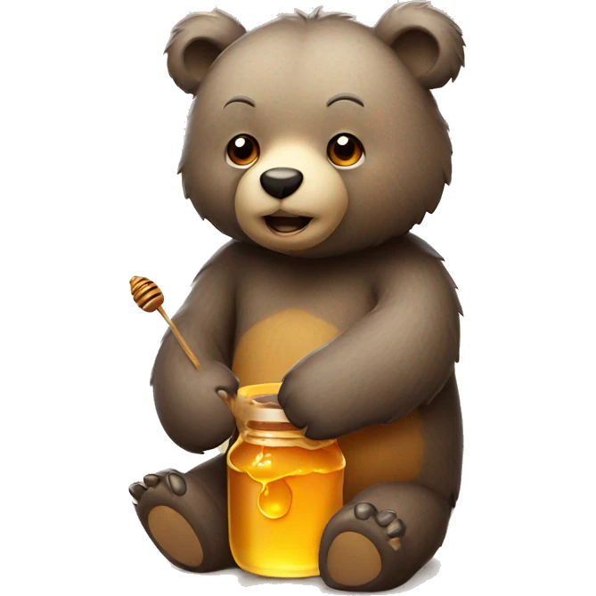 Bear with honey emoji