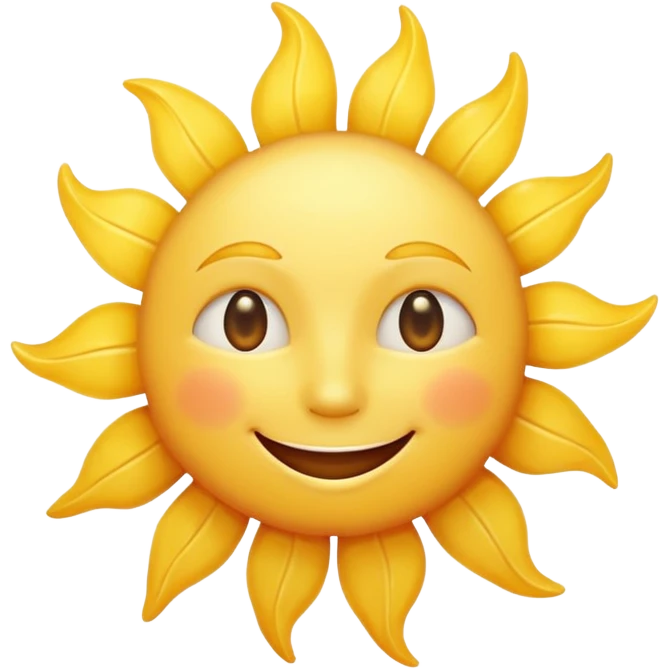 smiling sun with soft rays emoji