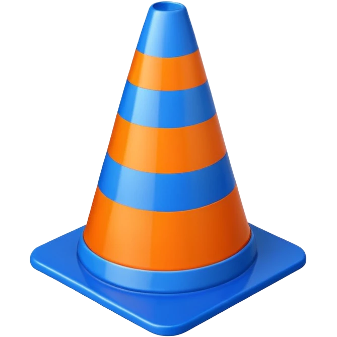 blue traffic cone emoji