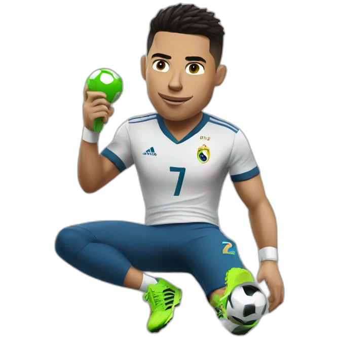 Ronaldo playing xbox emoji