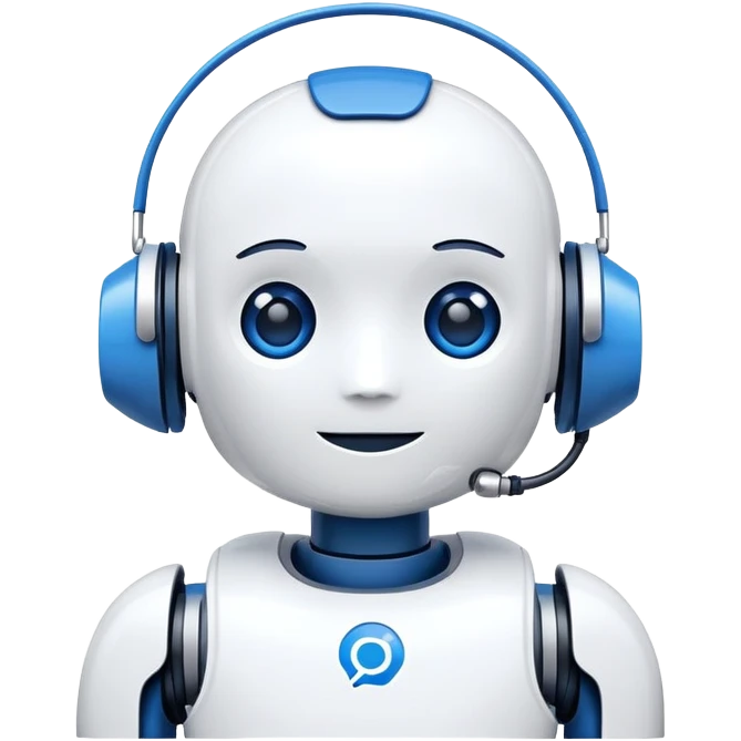 AI powered customer support bot logo emoji