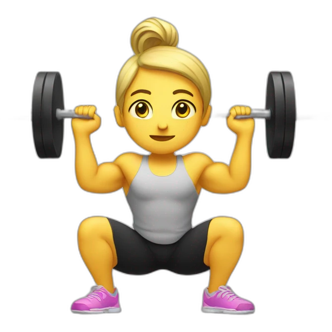 barbell squat emoji