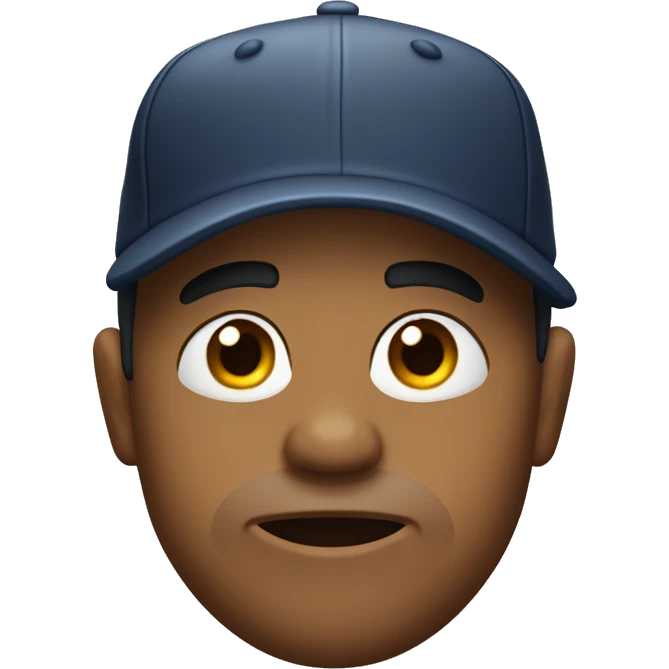 Man with backwards baseball cap biting his lip emoji
