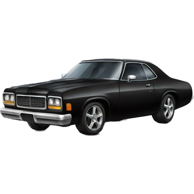 big black oiled up car emoji