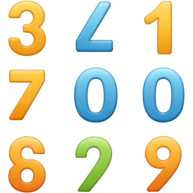 six seven number emoji