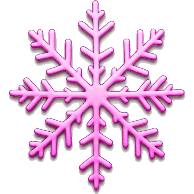 Pink snowflake emoji