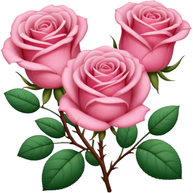 Um buque rosa emoji