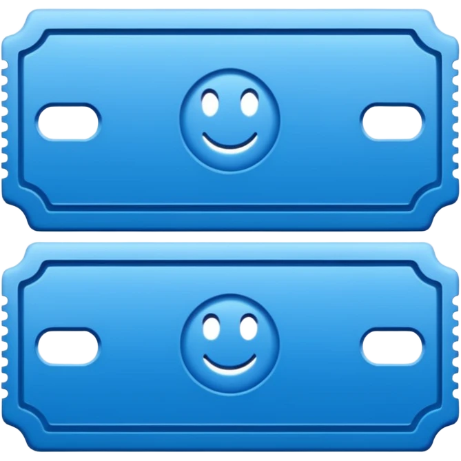 Blue ticket emoji