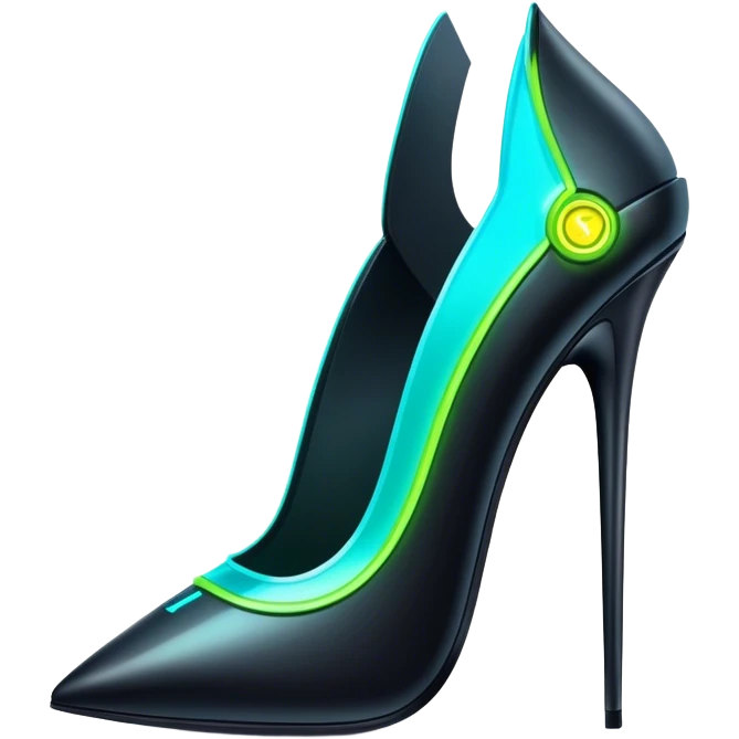 neon cyberpunk style 
stiletto emoji