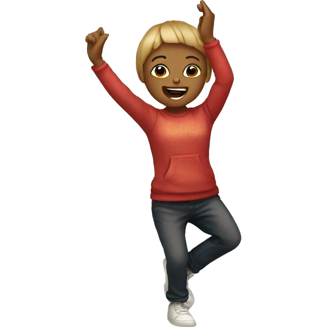 Doll doing dab emoji
