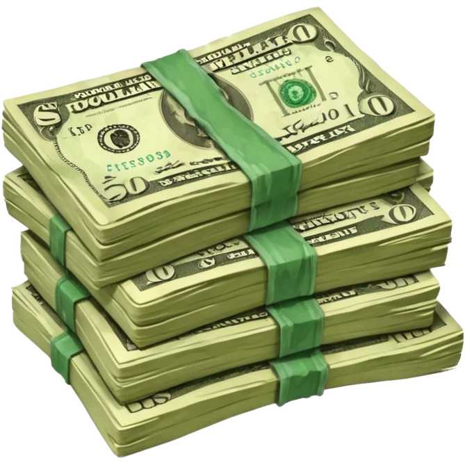 Falling value of the dollar emoji