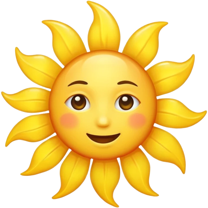 Sun, no face emoji