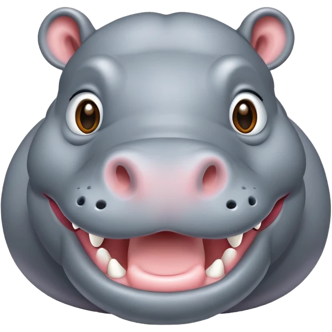 an Happy Hippo  emoji