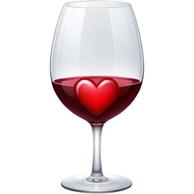 Wine red heart  emoji
