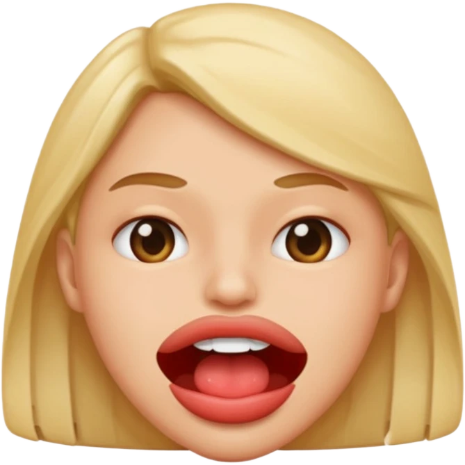 Biting lip emoji