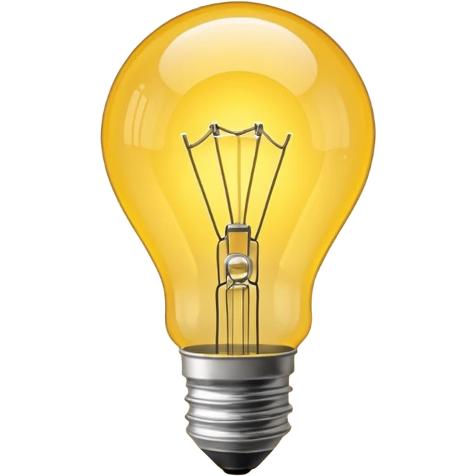 create a light-bulb that illustrates an "idea" emoji
