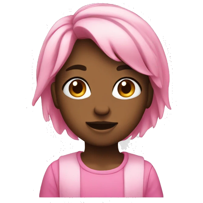 Cute pink  emoji