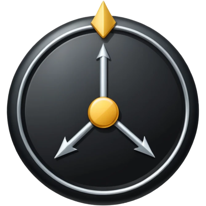 black round arrow emoji