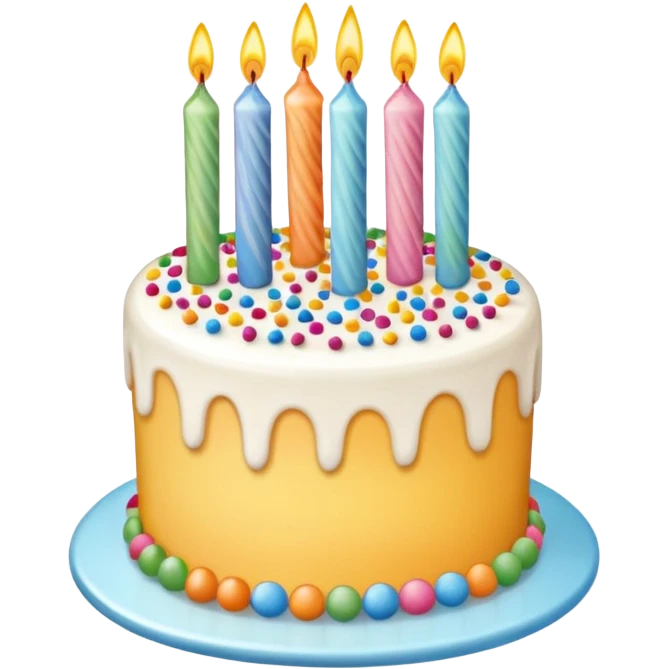 birthday table with cake emoji
