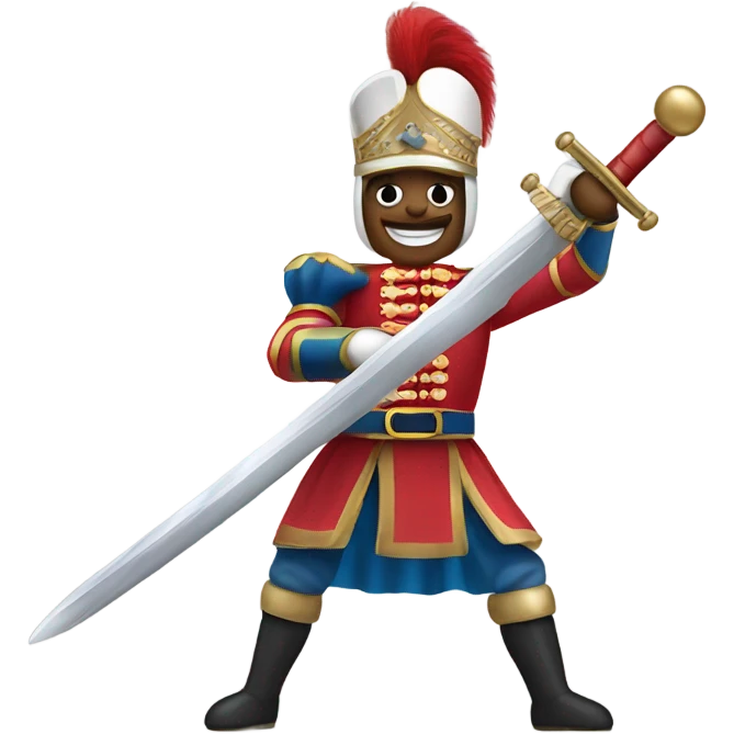 Nutcracker fighting with a sword emoji