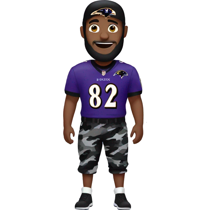 Ravens fan with purple camo pants  emoji