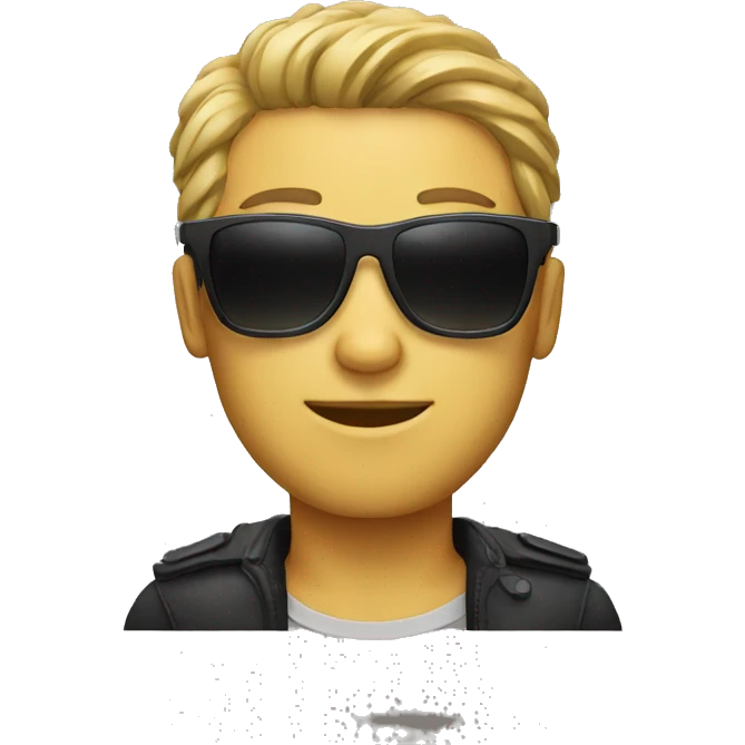 person with sunglasses emoji
