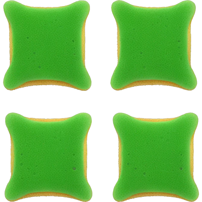 green flat square dish sponge emoji