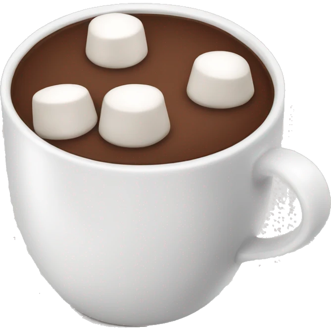hot chocolate with marshmallows  emoji