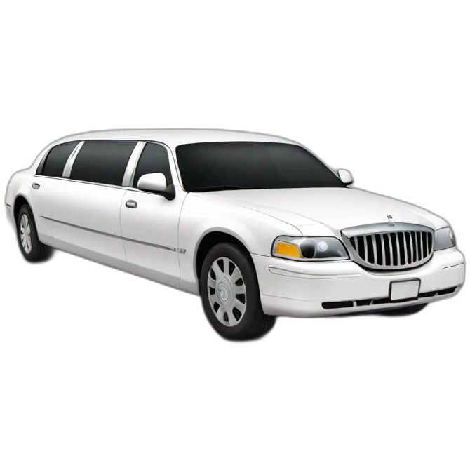 A white limo emoji