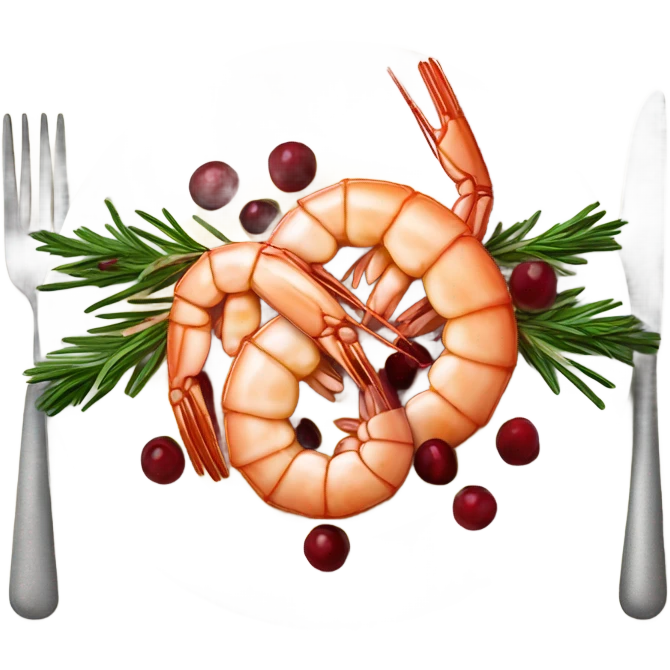 Christmas shrimp  emoji