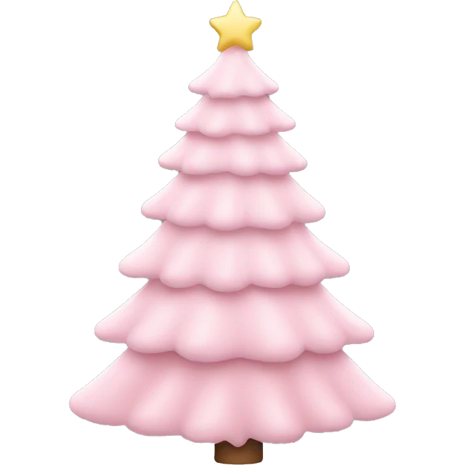 pastel pink christmas tree emoji