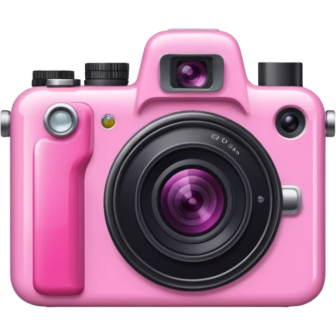 Camera in pink colour emoji